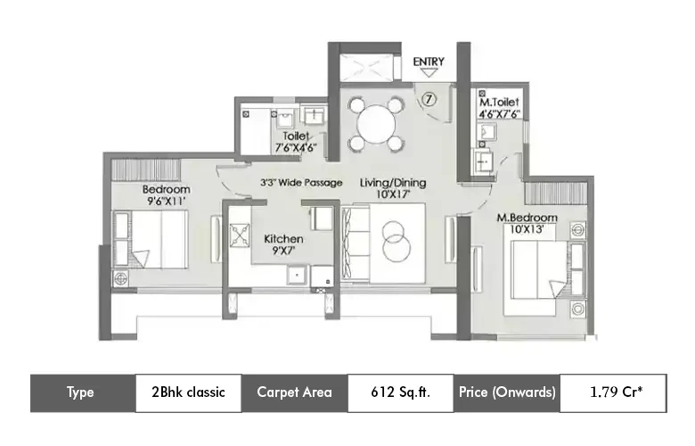 2 BHK Plan